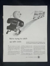 Magazine Ad* - 1950 - AT&T / Bell System - "We're trying to catch up to costs"
