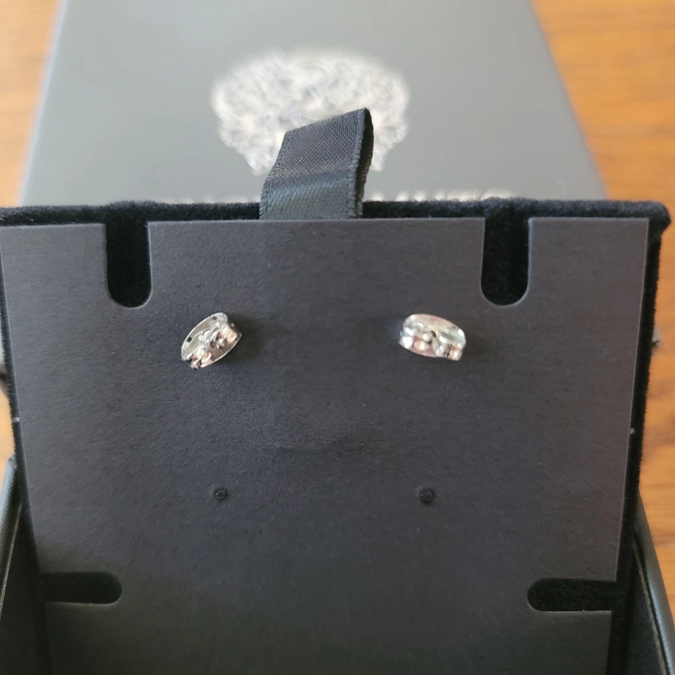 NIB Vince Camuto Freya Crystal Silver Tone Earrings Posts PIERCED Holidays New - Image 3 of 4