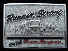 PE03120 NOS VINTAGE 1980s  TEAM SNAP-ON  TOOLS CHROME ON SOLID BRASS BUCKLE