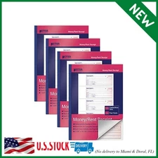 Better Office Products Cash Money and Rent Receipt Books, 4 Pack, Large Size, 2-