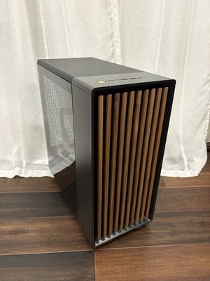 Fractal Design North ATX Mid Tower PC Case - Charcoal Black, Walnut Front, Glass