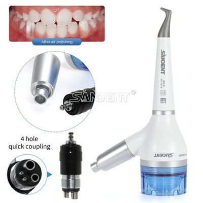 Dental Air Flow Zahnpolierer Prophy-Handstück Flow Handgerät 4-Loch mit Kupplung