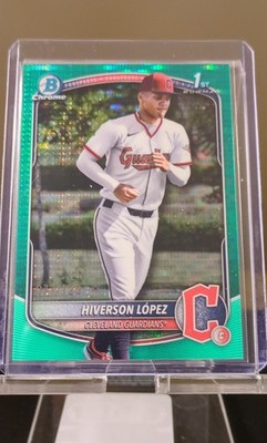 2025 Bowman Chrome Hiverson Lopez #BCP-196 Aqua Pulsar Refractor /125 1st Bowman