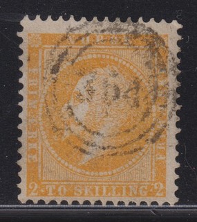 Norway 1856 MI 2 CANC VF / CAT VALUE $140
