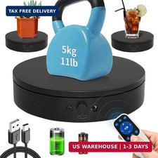 Motorized Rotating Display Stand with Remote, 5.91in 360 Electric Turntable for