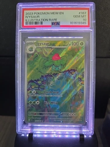 Pokemon 2023 SV151 Mew En Ivysaur #167/165 IR PSA 10