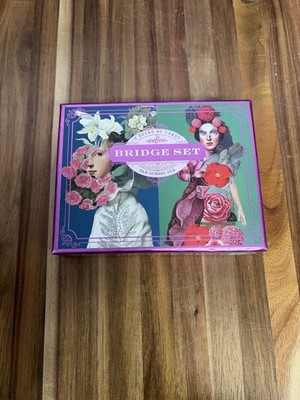 eeBoo Sarah s From the Garden Bridge Set 2 Decks Gilded Edge Cards