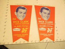 PF FLYER shoe 1960s (1) store sign TV photo DICK CLARK American Bandstand red/wh