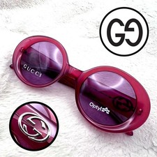 Gucci GG2410 Interlocking G Purple Lens Round Sunglasses