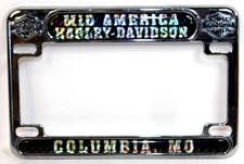 Metal Mid America Harley Davidson Motorcycle License Plate Frame Global Products