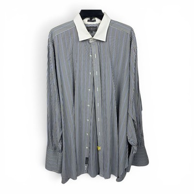 Robert Talbott Best of Class Men s Dress Shirt 18.5 36 French Cuff w/ Cufflinks