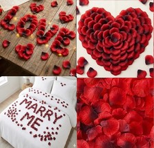 1000 Artificial Red Rose Petals Flower Romantic Night Wedding Event Party Decor