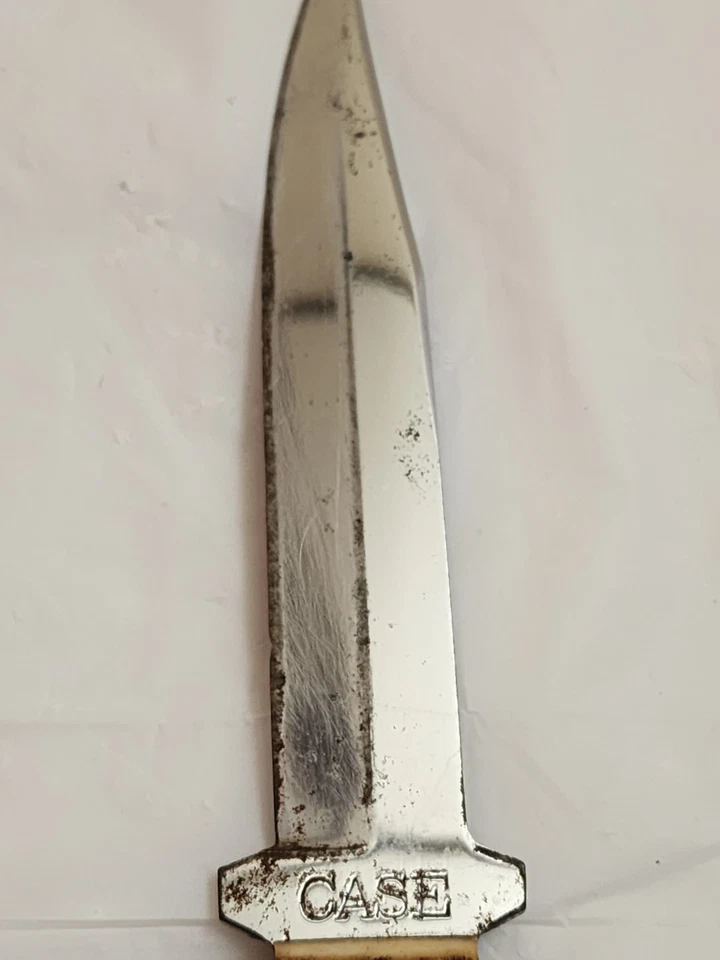 罕见古董 20 世纪 30 年代二战箱子测试 XX 猪贴纸狩猎刀-无鞘 — 第 2/4 张图片