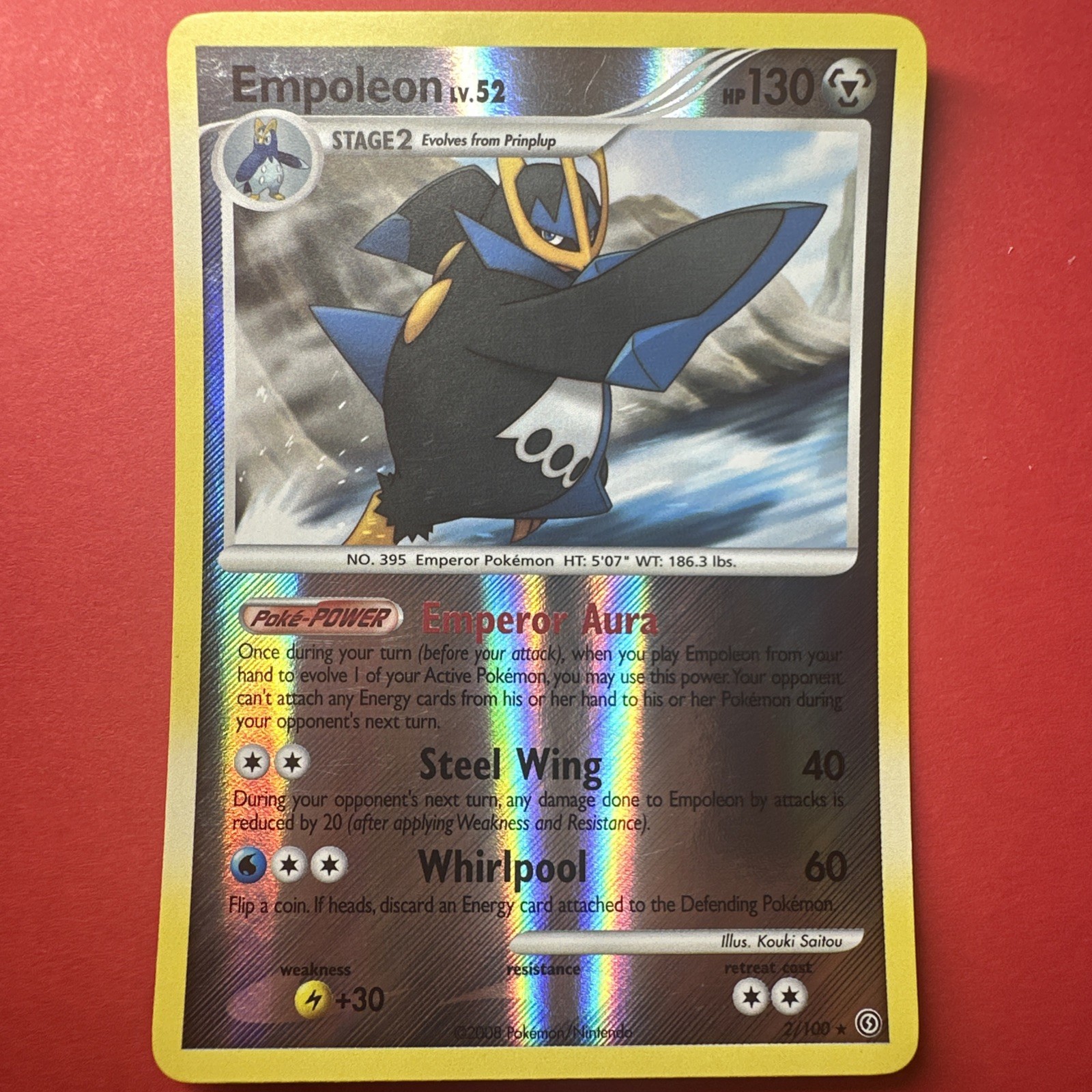 Empoleon Reverse Holo - 2/100 D&P Stormfront English Pokémon Card - 2008