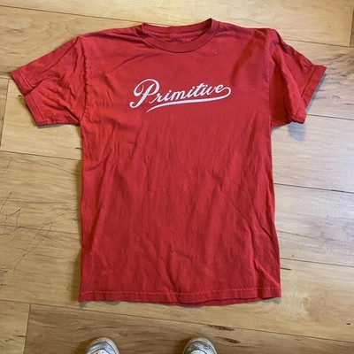 Primitive Skateboarding Men's Red Short Sleeve Size M Graphic Short Sleeve Shirt