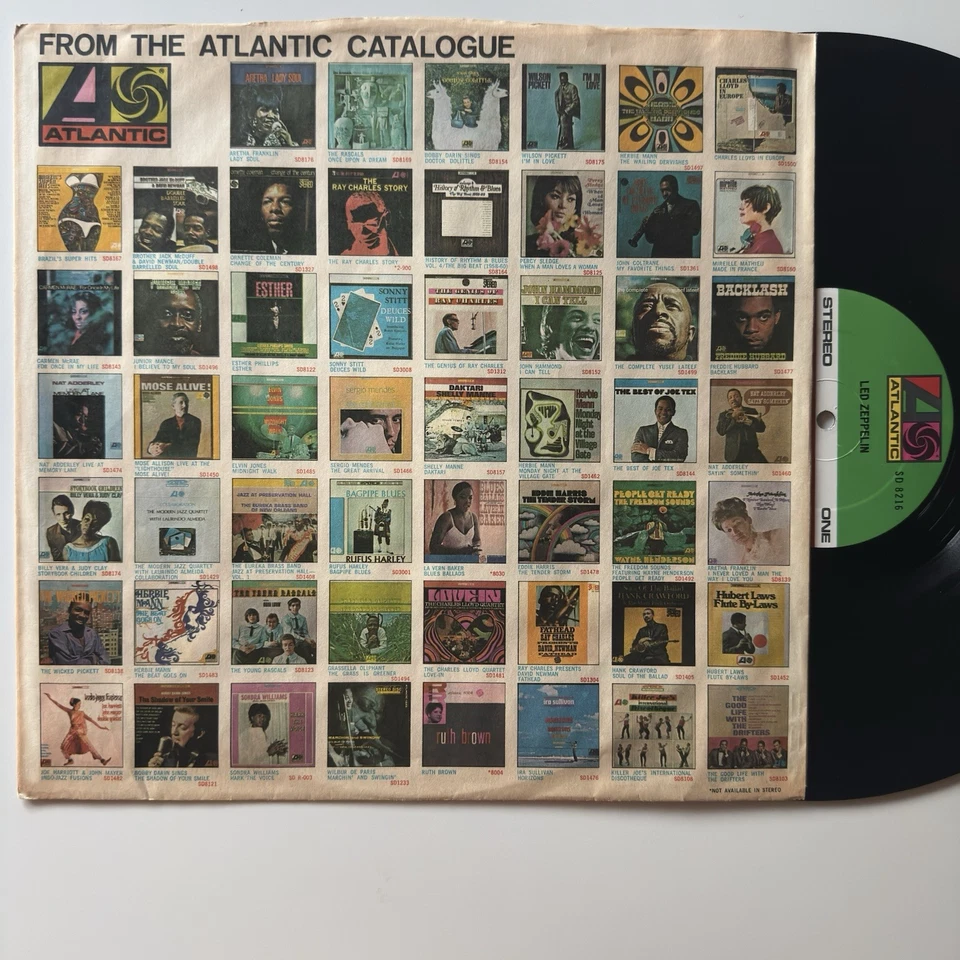 Led Zeppelin LP 1969 Atlantic Records SD 8216 VG+ 1st PRESSING - Image 3 of 4