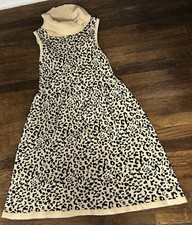 Janie And Jack Little Girls Leopard Print Sleeveless Sweater Dress Size 6