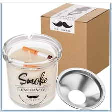 Smoke Exclusive*Tobacco Scented Ashtray Candle*Novelty~Gag Gift~Funny**READ****