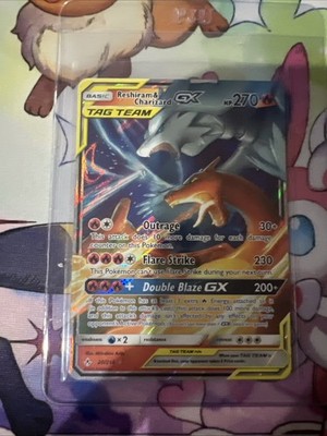 Pokémon TCG Reshiram & Charizard GX Holo Card 20/214 Unbroken