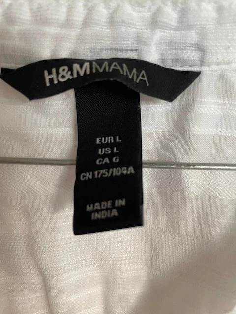 ++ Damen Umstandsmode H&M MAMA Bluse Hemd weiss Gr. L ++ - Bild 3 von 4