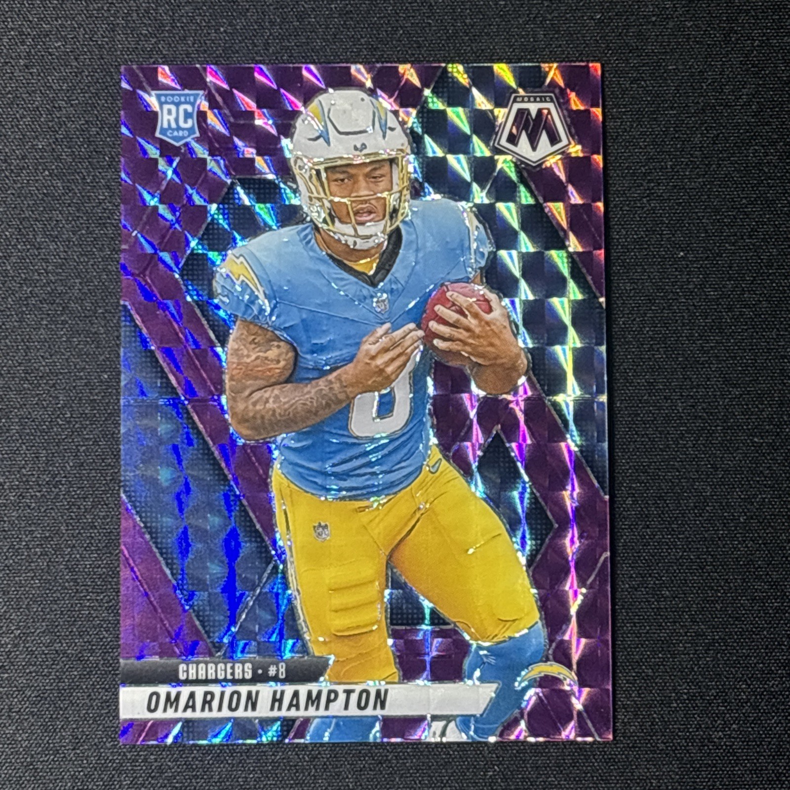 2025 Mosaic Omarion Hampton Rookie /49 Purple Prizm #335