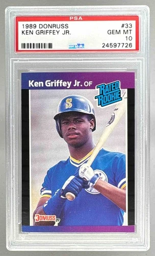 24597726 Ken Griffey Jr 1989 Donruss #33 RC Rated PSA 10 Rookie