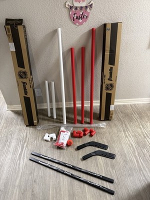 2 Hockey Set PVC Goal 46 Inches Junior Kids Indoor Outdoor Stick Ball Brand New