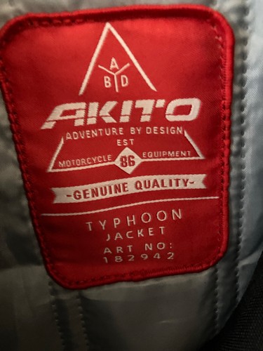 Akito Typhoon Motorcycle Jacket Black - Picture 6 of 8