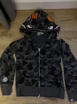 Grey Bape Zip Up Hoodie Authentic Bathing Ape