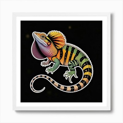 Eidechse Kunstdruck gerahmt Wandbild Poster Leinwanddruck Bild