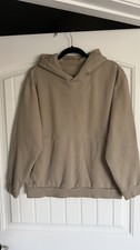 LULULEMON FLEECE POCKET LOGO DARK BEIGE SWEATSHIRT HOODIE SIZE L