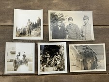 Lot Of 5 Original WW2 Photos US Soldiers In Field, US Soldiers With Japanese