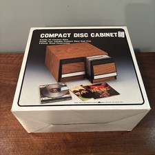 Vintage Plastic Woodgrain, Compact Disc Cabinet Holds 40 Discs,  New In Box