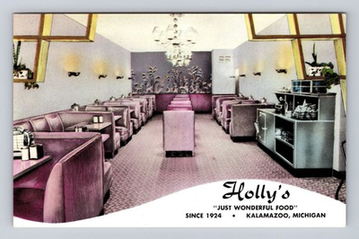 #ad Kalamazoo MI Michigan Holly#x27;s Food Advertising Antique Vintage Postcard $0.99