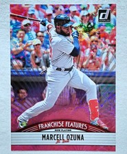 2019 Donruss Franchise Features Eloy Jimenez, Marcell Ozuna #FF3 Pink Firework 