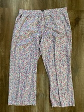 GAP Multicolor Floral Pajama Pants Ladies Size XL X-LARGE Lounge Pants Pockets 