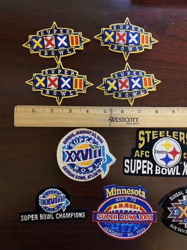 Lotto 17 toppe SUPER BOWL assortite molte maglie NFL FOOTBALL PATCH - Foto 3 di 7