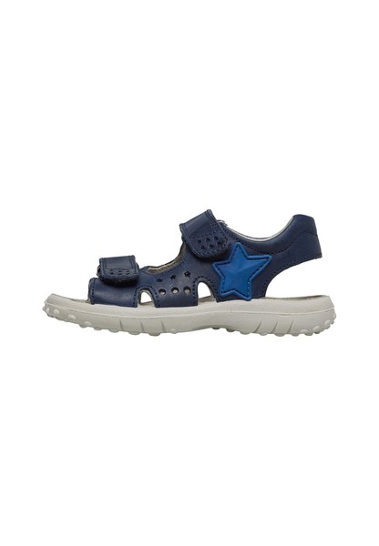 Naturino Sandalen Aus Leder Mit Stern, Marineblau 29-image