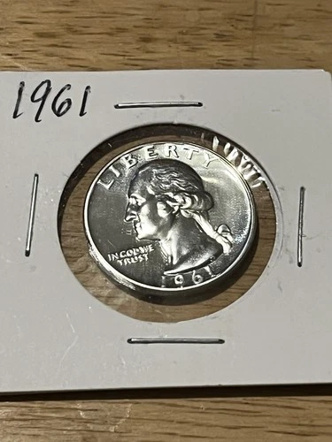 Beautiful 1961 - P Gem Uncirculated Washington Quarters 90% Silver