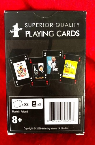 007 James Bond Playing Cards 2020 Waddingtons of London nuevo sellado Inglaterra - Imagen 4 de 4