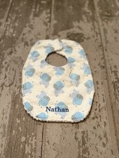 Custom Embroidered Nathan Elephant Baby Bib