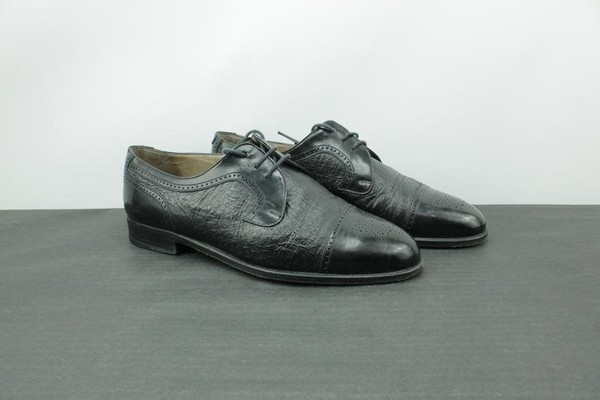 Men Moreschi Heels Black Leather 42 #M70D