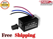 Universal DC Motor Speed Controller, DC 12v 24v Motor Rheostat with Heat Sink