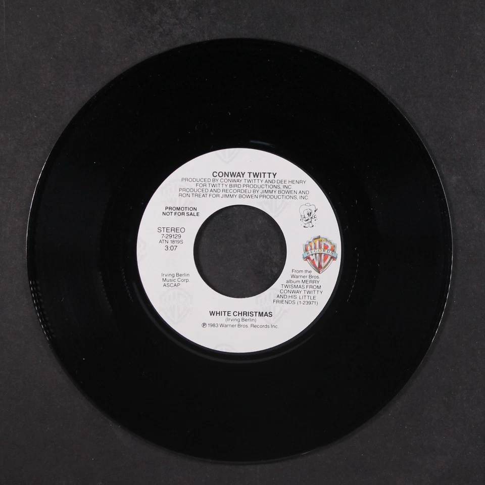 CONWAY TWITTY: white christmas / same WB 7" Single 45 RPM - Image 3 of 4
