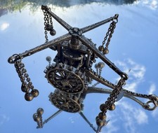 Vintage UNOAERRE Solid 800 Silver Leonardo Da Vinci Flail Chariot Model