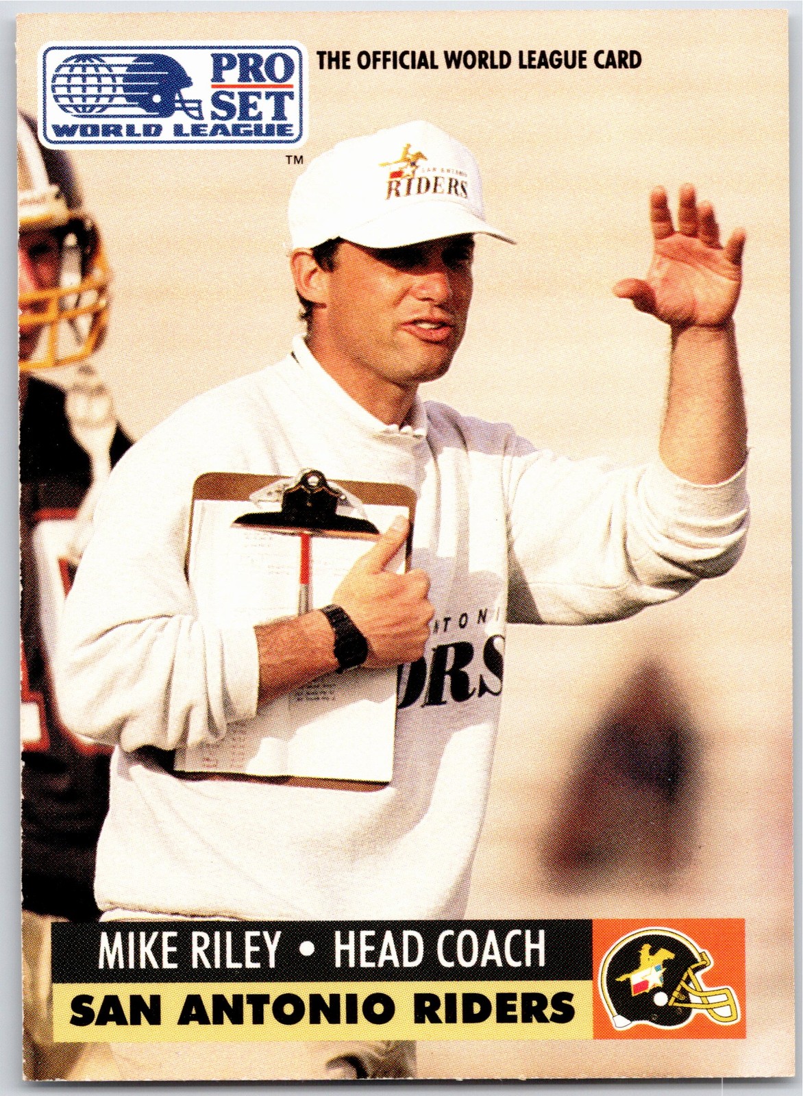 1991 Pro Set WLAF World Bowl Combo #30 Mike Riley