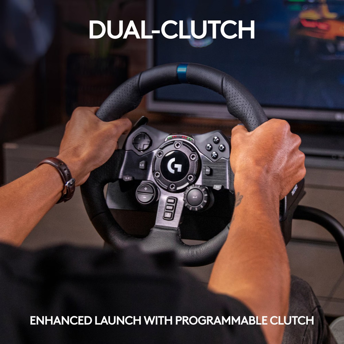Logitech - G923 Racing Wheel and Pedals for PS5, PS4 and PC
