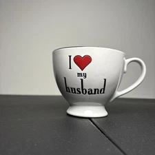 I ❤️ my Husband Mug by Spectrum Designz - Latte Style 12 oz 3 3/4”H x 4.5”Dia.