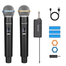 Wireless Microphone,Rechargeable Microphone,Handheld Dynamic Wireless Mic for...