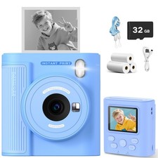 Kids Camera Instant Print for 3-12 Year Olds, HD Digital Instant Print Camera...